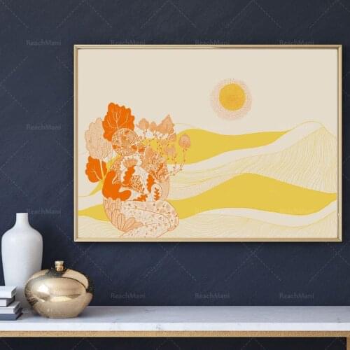 Landscape art printing, natural printing, art canvas painting