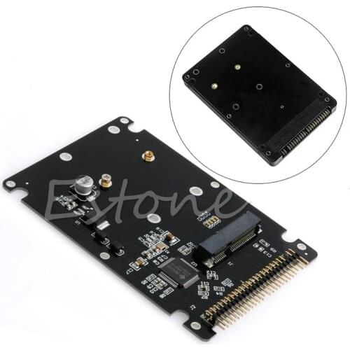 MSATA to 2.5" 44PIN IDE HDD SSD mSATA to PATA Converter Adapter Card + Case New C26