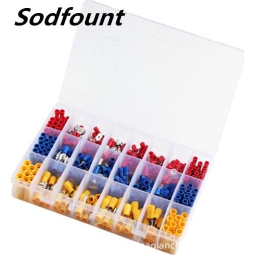 400pcs cold-pressed terminal set, 30 types of terminal boxes, cold-pressed terminal set M5 M6 M8