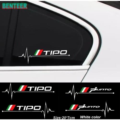 2pcs Car Windows Sticker For Fiat TIPO Punto