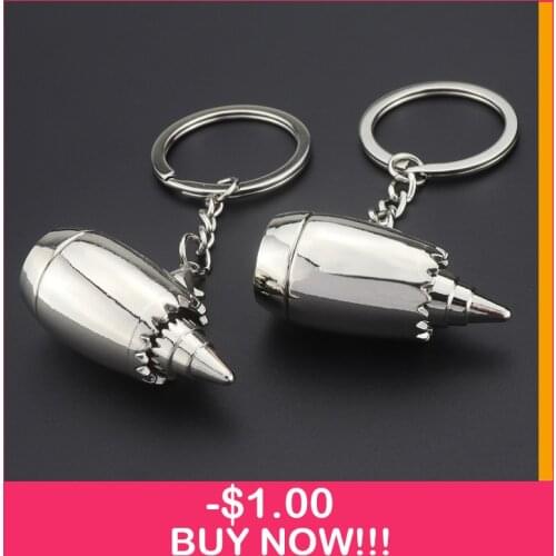 New Metal Aviation Plane Aircraft engine Key chain Turbo Car Keychain remove before fligth KeyRings Auto Key Holder Keyfob