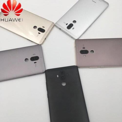 Original Huawei Mate 9 Battery Cover Door Back Cover Housing Cover Case For Huawei Mate 9 Back Case with side Button+Camera lens