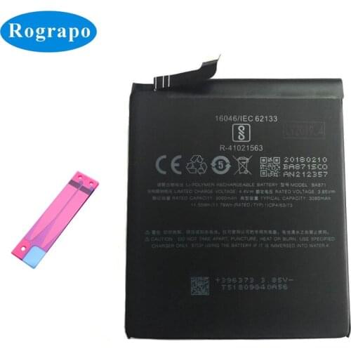 Original 3060mAh BA871 Replacement Batteriy For Meizu Meilan M15 Mobile Phone