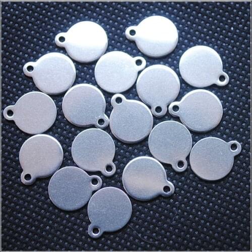 100pieces stainless steel pendants 304 steel small necklace pendants round shape size 10mm bracelets making hanging parts