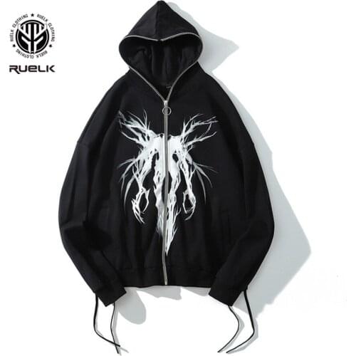 RUELK Men's Zip Hoodies