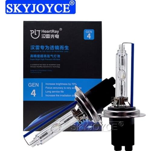 SKYJOYCE Original Heartray 4th 35W H7 HID Xenon Bulb 4300K 5500K 6500K Car Light Source H1 H8 H11 9005 9006 D2H Auto HID Lamps