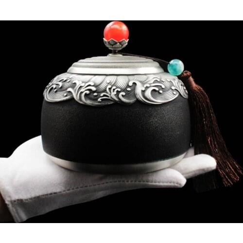 Pure Tin Adult Human Cremation Urn Large Capacity Urns For Ashes Funeral Cremation Memorials Funeral Casket Vase Holder Ritual