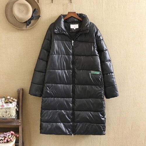 Plus Size Cotton-Padded Clothes For Women Very Soft Imitation Leather Long Sleeves Winter Thermal Jacket Cotton Thickened Coat