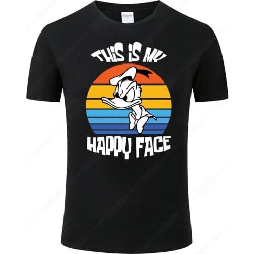 Funny Donald Duck T Shirt Men Women Summer Cotton Tee Casual Short Sleeved T-shirt Cartoon Anime Print Tshirt Cool Tops J110