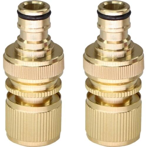 RBCFHl 1PC Garden Hose GHT Solid Brass Quick Connect Male Female Connectors Fittings 3/4'' Thread Coupling Irrigation Adapters