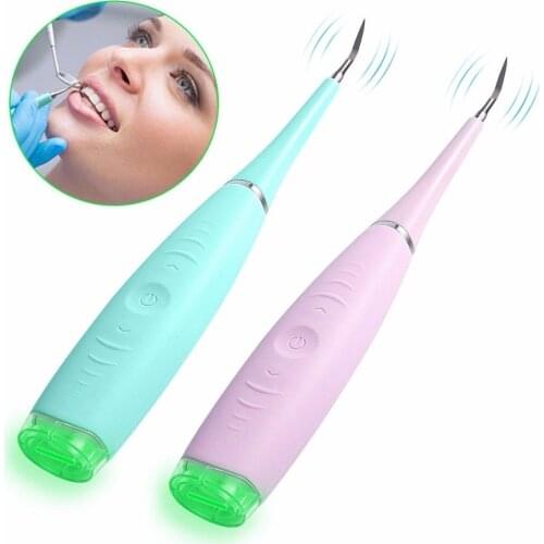 1Pc Portable Electric Sonic Dental Scaler Calculus Smoke Tea Remover Tooth Stains