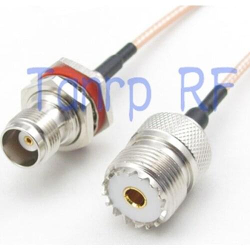 10pcs 15CM Pigtail coaxial jumper cable RG316 extension cord 6inch UHF female jack to TNC female jack RF adapter connector