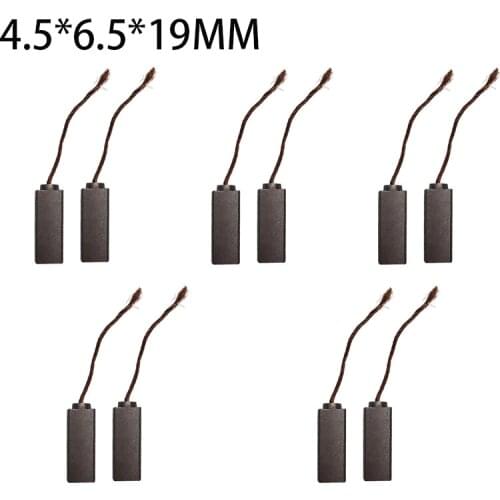 10PCS 4.5*6.5*19mm Car Adjuster Carbon Brush Electric Motors Tool Spare Parts Car Power Tool Carbon Brushes Replacement