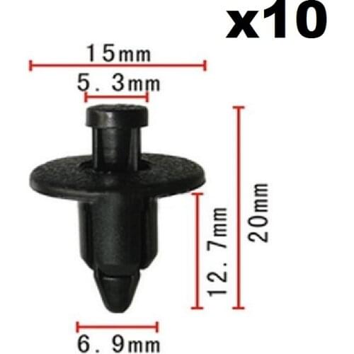 10pc Nylon Fastener Push-Type Trim Retainer Clip For Toyota For FORGM Direct push expansion buckle 90467-07041