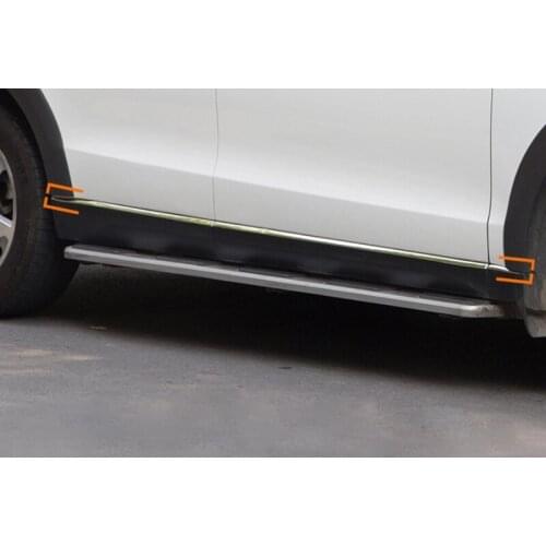 Stainless Steel 6PCS Side Door Body Molding Cover Trim New For Audi Q5 2009-15