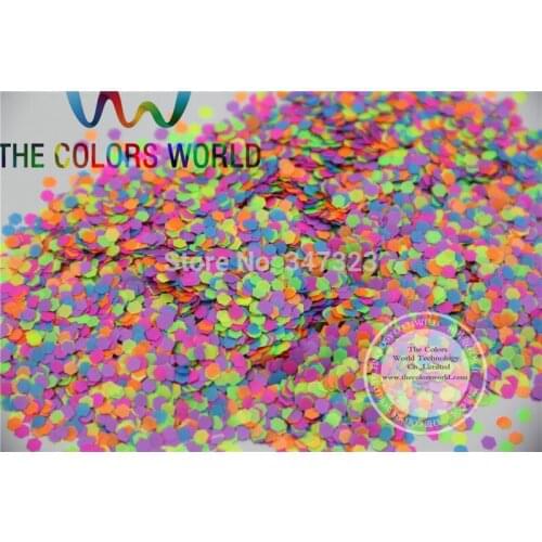 AN25-6 Neon Solvent Resistant Glitter Mix Glitter for Nail Polish Acrylic, polish supplies and Other DIY decoration 1Pack =50g