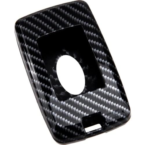 Car Smart Key Fob Case Cover Shell Carbon Fiber Style Black Fit For Land Rover Range Rover Discovery Jaguar XE E-PACE 2020 2021