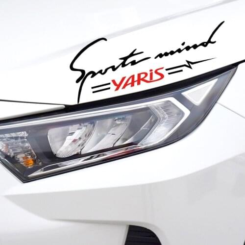 Car Reflective Lamp Eyebrow Decal Decor Body Sticker Headlight Trim Refit Sticker For Toyota yaris 2004-2019 Styling Accessories