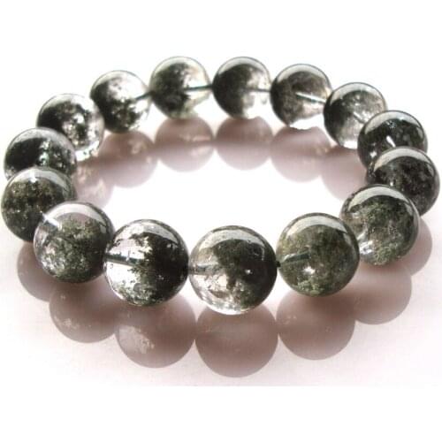 Free Shipping Natural Green Phantom Round Beads Stretch Bracelet Women Jewelry Accessories Weddings Parties Gift