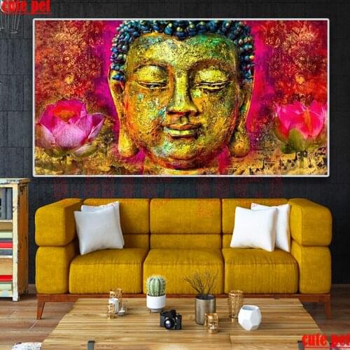 Large Mosaic Embroidery Religious icon Buddha statue DIY diamond painting Gift Square Diamond Round Diamond 5d Decor puzzle