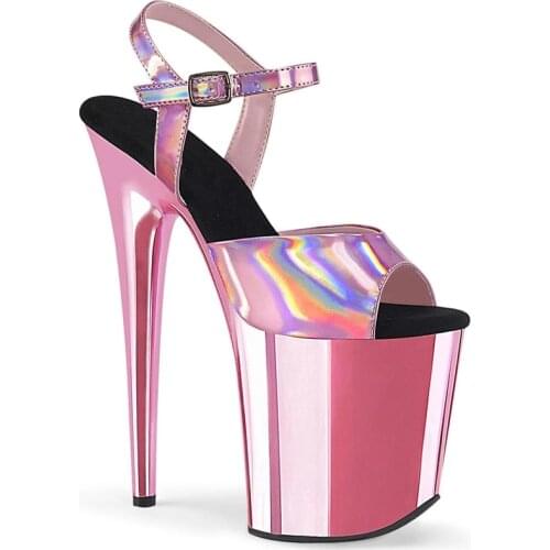 Women Sandals Mid Heel Summer Patent Leather Buckle Strap 20CM Thin High Heels waterproof Party Wedding shoes for woman 2020