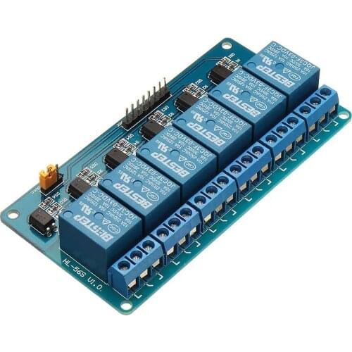 6 Channel 3.3V Relay Module Optocoupler Isolation Active Low for Arduino