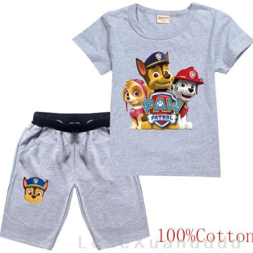Kids Clothing Suits Summer T-Shirt+Short Pants Baby Set Boys Casual Children Clothes PAW PATROL T Shirt Cool Top