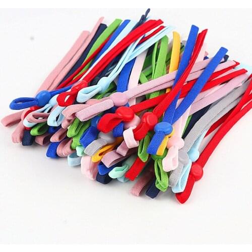 100 Pieces Mask Elastic Rope Adjustable Elastic Buckle Band Cord Stretch String For DIY Mouth Mask Accessory Sewing Stretch Rope