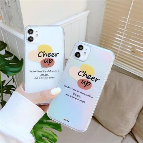 GYKZ Fashion Letter Art Transparent Phone Case For iPhone 12 11 Pro XR X XS MAX SE20 7 8 6Plus Geometry Soft Silicone Cover Capa