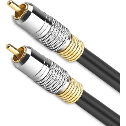 RCA to RCA Cable HIFI Digital AV Audio Coaxial Cable for Camera Borne Power Amplifier VCD DVD VCR Subwoofer Cables 1m 1.8m 3m 5m
