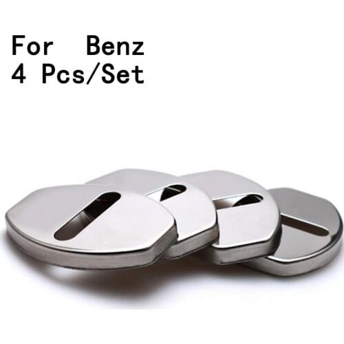 New Buckle Cover Door Lock For Benz/AMG/S/C/GLK/E260 Stainless Steel Modification For Benz/Smart Interior Decoration