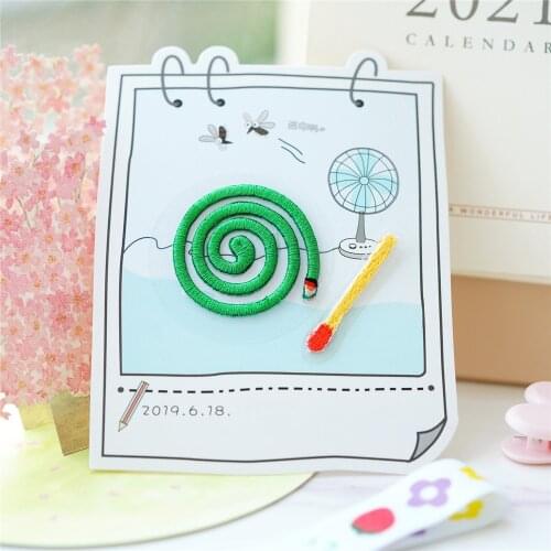 AHYONNIEX Mosquito coil Embroidery Cute Matches Patches For DIY Clothing Iron on Patch with Hot Melt Glue on The Back