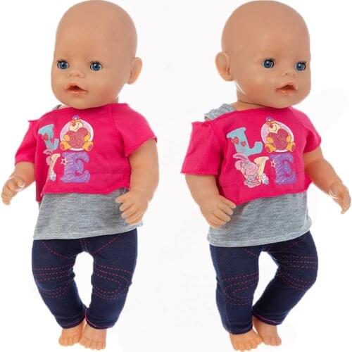 2021 New Doll Clothes Fit 17 inch 43cm Doll Clothes Born Baby Suit For Baby Birthday Festival Gift