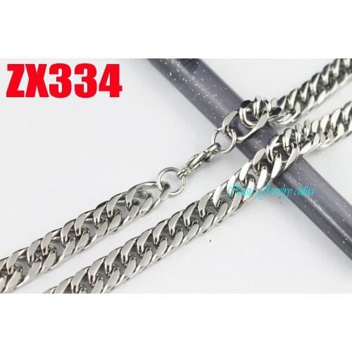 8.5mm Four surface good polishing stainless steel necklace jewelry mens fashion punk chains ZX334
