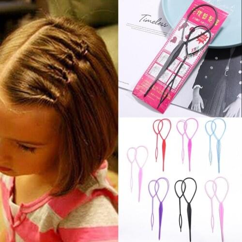 1 Set Popular Ponytail Creator Plastic Loop Styling Tools Pony Topsy Tail Clip Hair Braid Maker Styling Tool Fashion Accessory
