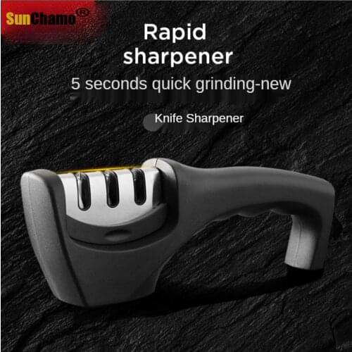 Towayer Professional Three Stages Knife Sharpener Tungsten Steel and Ceramic Multi-function Home Kitchen Quick Sharpening Tool