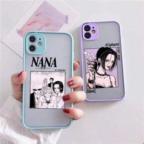 Japan Anime Nana Osaki Clear Phone Case For iPhone 11 12 Pro MAX XS SE20 XR 8 7 6s Plus Shockproof Hard Cover Candy Matte Fundas