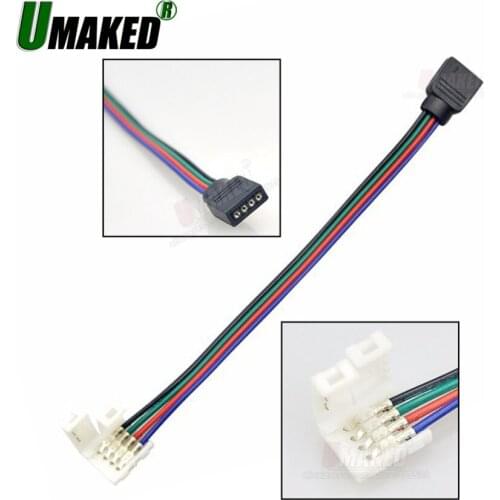 RGB LED Strip Connector 4pin 10mm Free Welding Power Connector T L Shape Chip Adaptor for 3528/5050 strip light