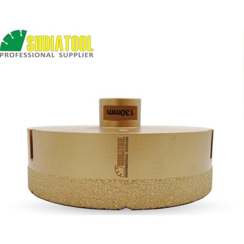 SHDIATOOL Dia 130mm Vacuum brazed diamond drilling core bits 15MM Diamond height hole saw M14 connection Drill bits