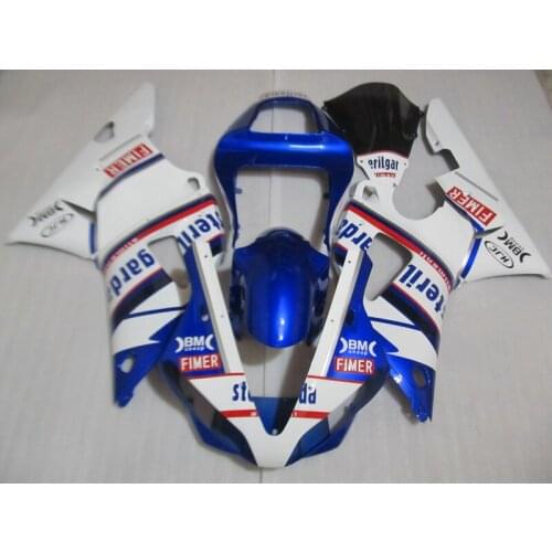 Bodywork top selling fairing kit for Yamaha YZFR1 00 01 blue white black fairings set YZF R1 2000 2001 LK36