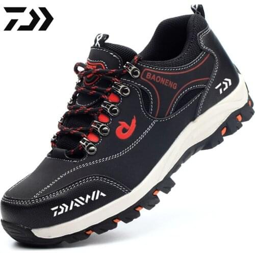 Daiwa Men Outdoor Hiking Fishing Shoes Mens Summer Breathable Anti-puncture Protective Work Shoes Walking Hiking Shoes