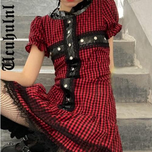 Модные платья в клетку UCUHULNL China At AliExpress