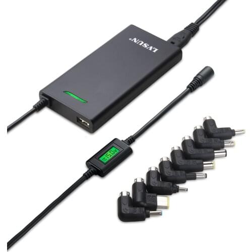 LVSUN 70W 5-24V Ultra Slim Universal Travel Laptop AC Power Adapter For SAMSUNG LENOVO DELL ACER Notebook With LCD Display