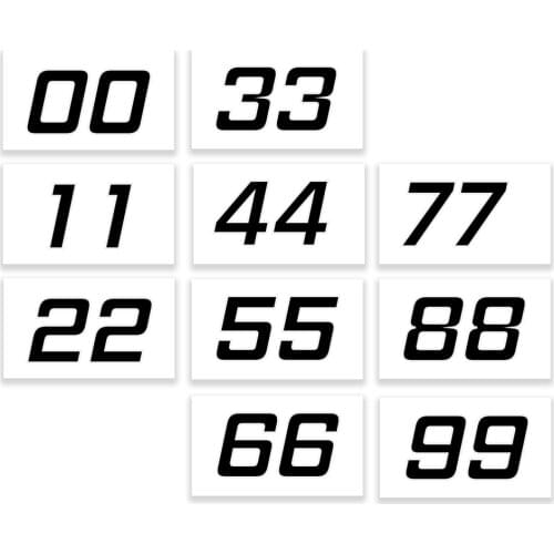 94mm x 120mm Universal Race Numbers Motocross Custom Vinyl Sticker Decals Trials Dirt Bike Black