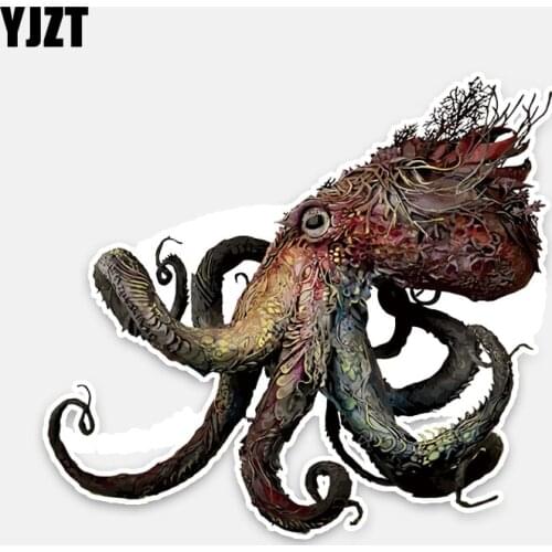 YJZT 15CM*13.7CM Personality Animal Octopus Car Sticker PVC Waterproof Decal 5-0230