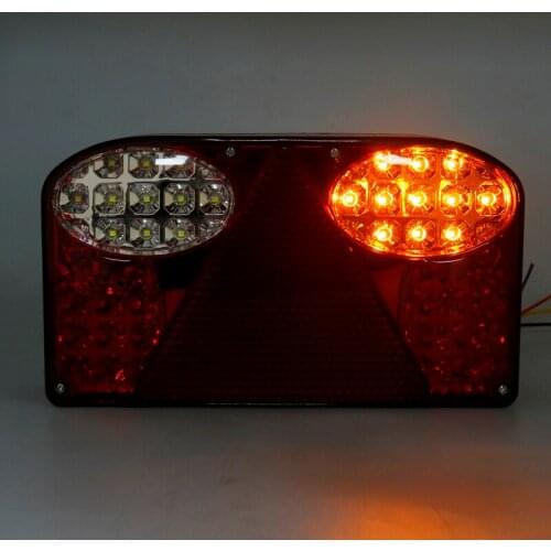 1pair 12V LED Car Truck Tail Light Taillight Rear Brake Light Signal Lamps Indicator for Van Lorry Trailer