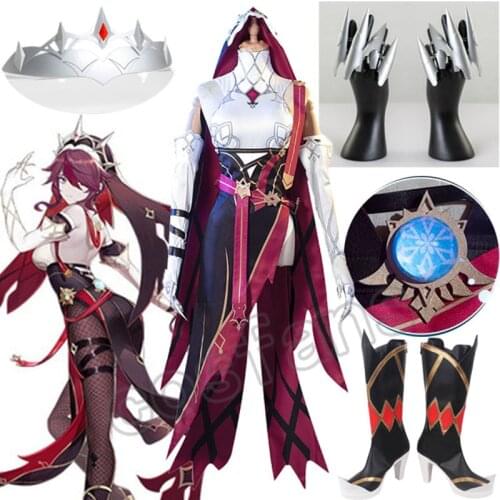 Genshin Impact Rosaria Cosplay Costume Game Suit Dress Uniform Anime Halloween Costumes For Women Outfit