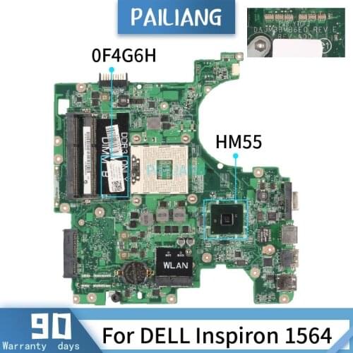0F4G6H For DELL Inspiron 1564 CN-0F4G6H DAUM3BMB6E0 HM55 Mainboard Laptop motherboard DDR3 tested OK