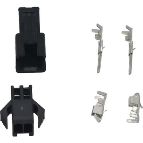 10 sets/lot connectors SM 2Pin Pitch SM2.54 mm connector Female and Male Housing + terminals SM-2P SM-2R JST SM2.54