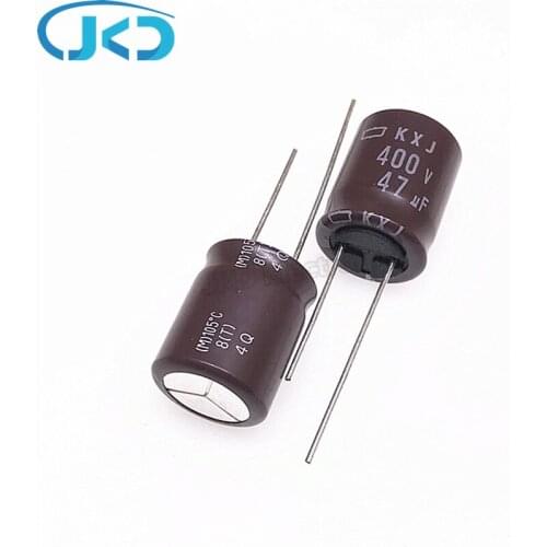 10pcs/Lot 47UF 400V Japan NCC KXJ Series 16*20mm Low ESR Long Life 400V47UF Aluminum Electrolytic Capacitor NIPPON CHEMI-CON